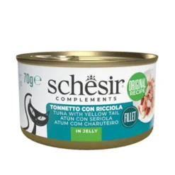 Schesir Atún con Seriola en Gelatina lata para gatos