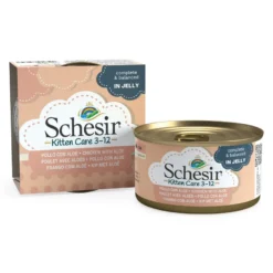 Schesir Kitten pollo con aloe latas para gatos