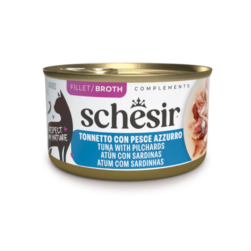 Schesir Lata Atún con Sardinas Filete para gatos