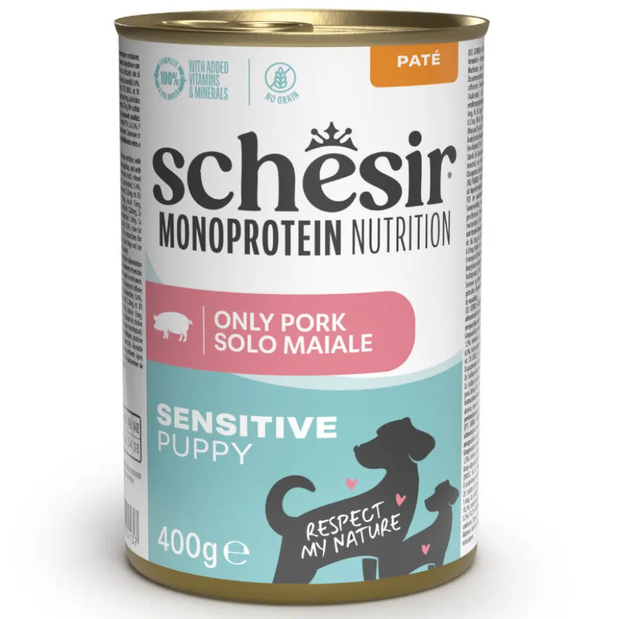 Schesir Monoprotein Lata Cerdo para cachorros