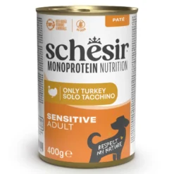 Schesir Monoprotein Lata Pavo para perros