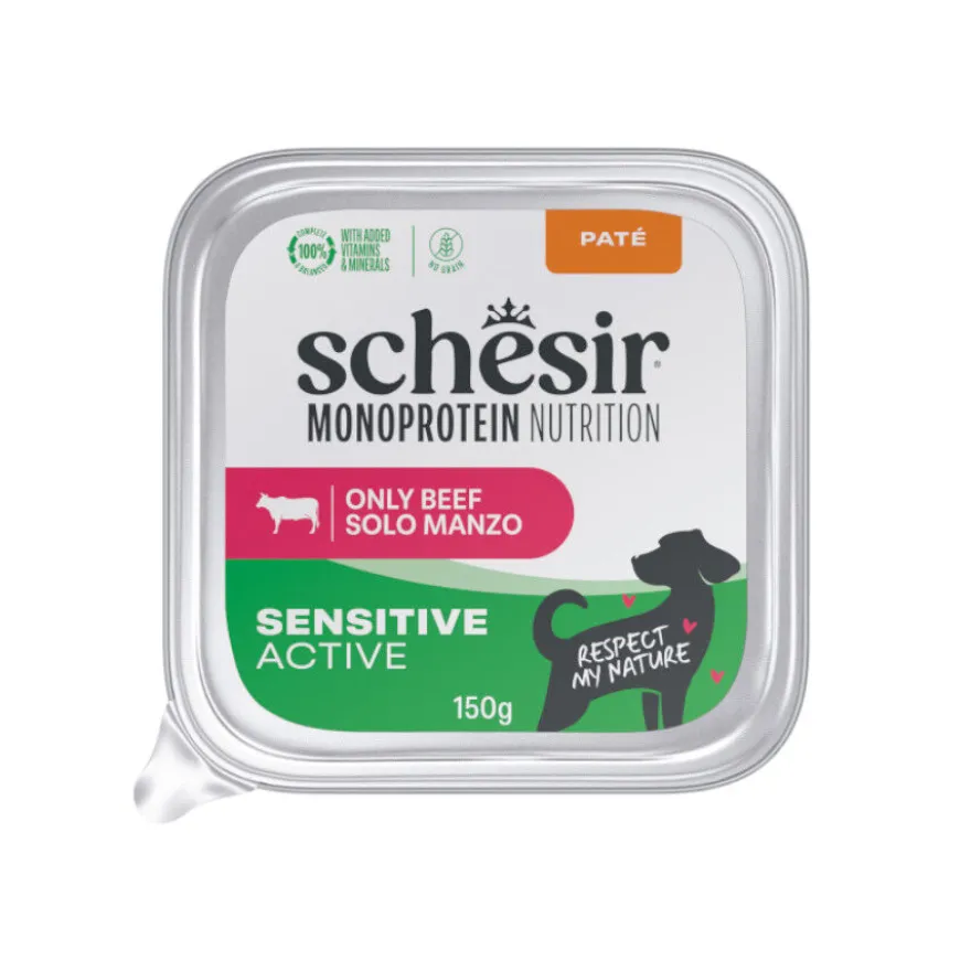 Schesir Monoprotein Tarrina Ternera paté para perros