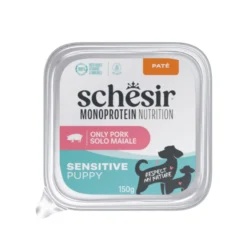 Schesir Monoprotein Tarrina Cerdo paté para cachorros