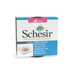 Schesir Puppy atún con aloe lata para perros
