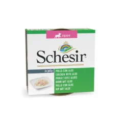 Schesir Puppy pollo con aloe lata para perros