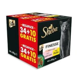 Sheba Finesse Pollo y Salmón en paté tarrinas para gatos