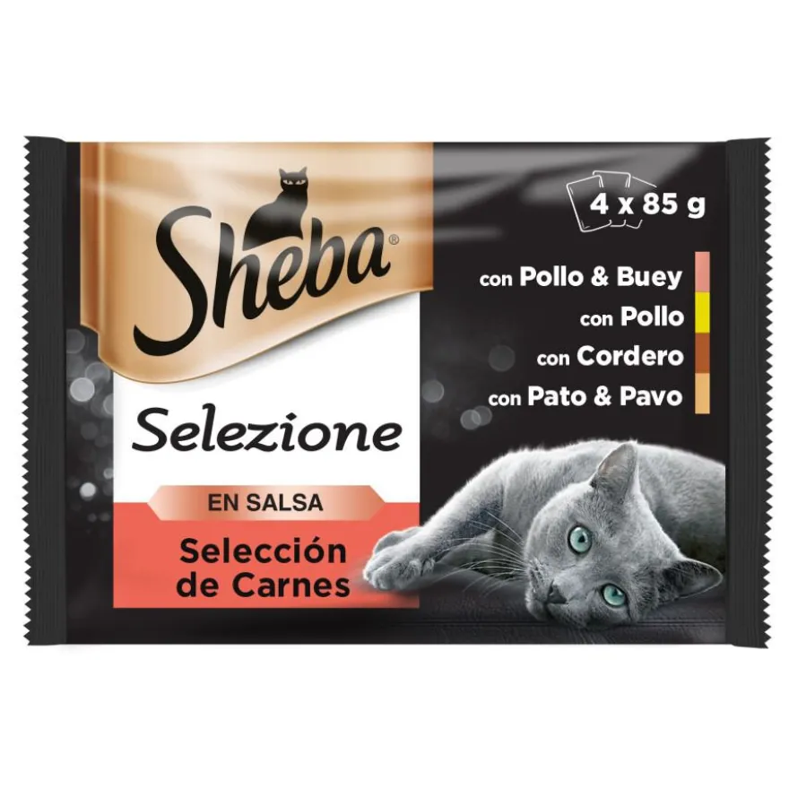 Sheba Selezione Carnes Salsa en Bolsita para Gatos - Multipack