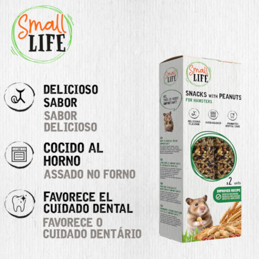 Small Life Barritas Snack con Cacahuetes para hámster