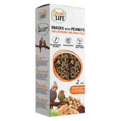 Small Life Barritas Snack con cacahuetes para agapornis y ninfas