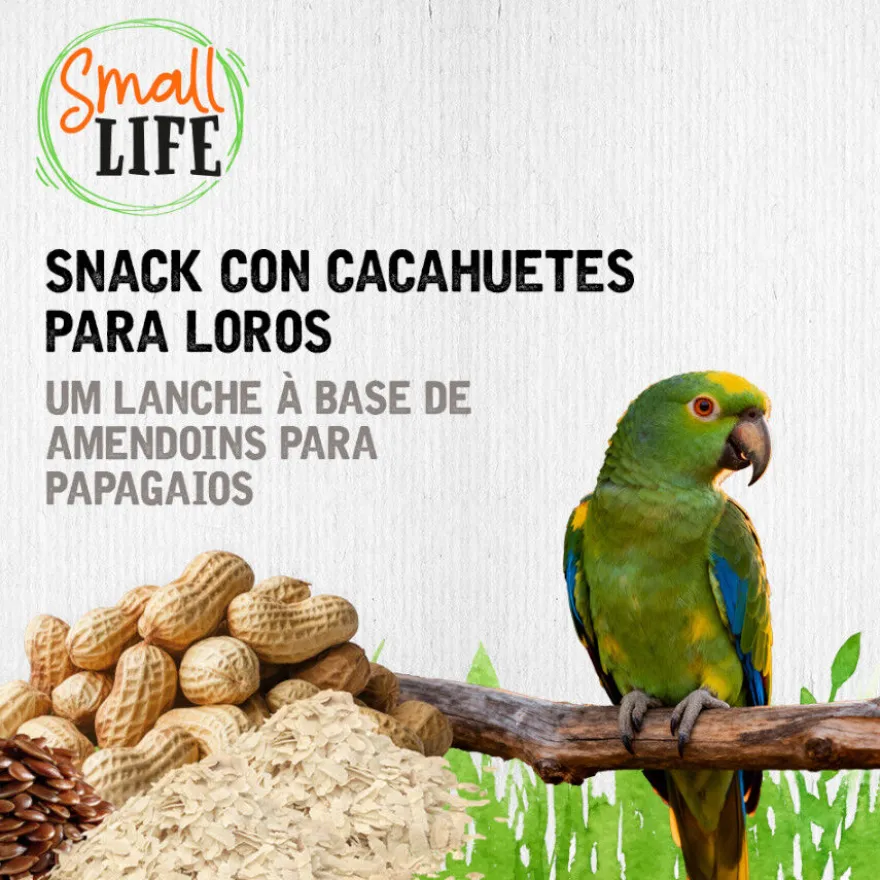 Small Life Barritas Snack con cacahuetes para loros
