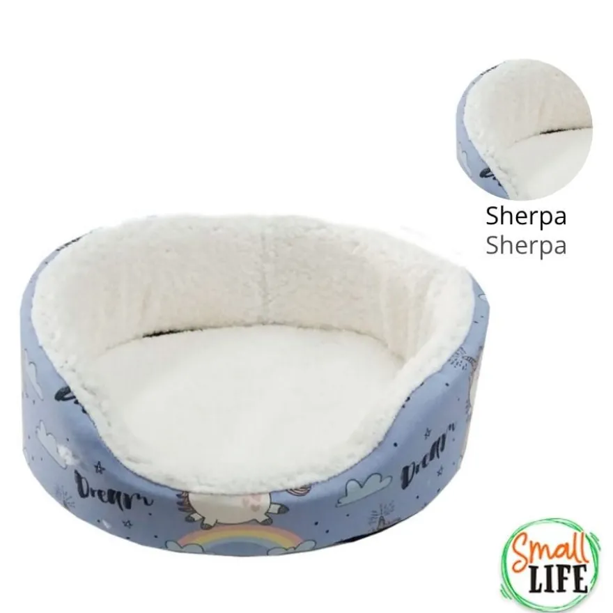 Small Life Cama con Estampado de Unicornio para pequeño roedor
