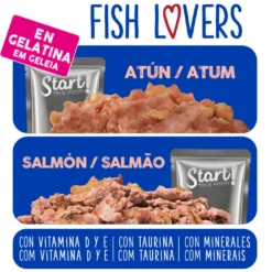 Start Cat Carne con Pollo y Pescado en Gelatina sobre para gatos