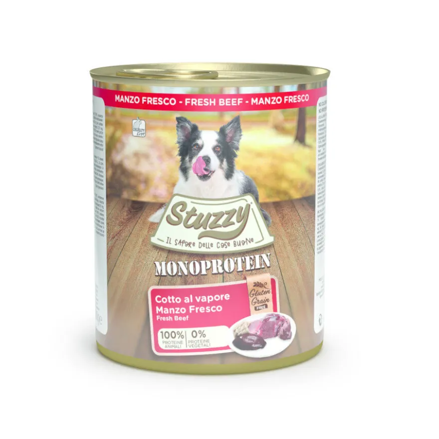 Stuzzy Monoprotein Buey lata para perros