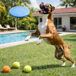 Summer Vibes Frisbee con Pelota Juguete Azul para perros