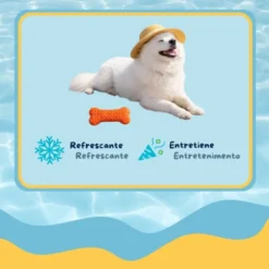 Summer Vibes Hueso Refrescante Naranja Juguete para perros