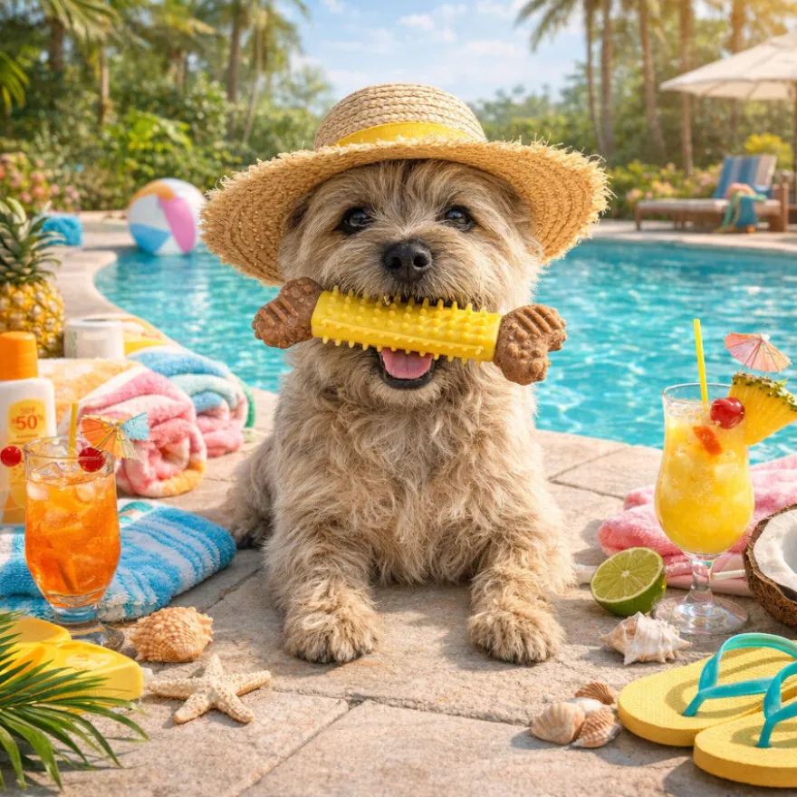 Summer Vibes Mordedor Hueso Juguete para perros