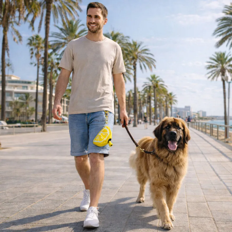 Summer Vibes Porta bolsas Limón para perros