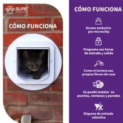 Sure Petcare SureFlap Puerta Automática Blanca con Microchip