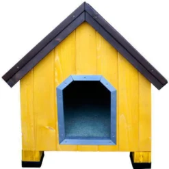 TK-Pet Alpine Caseta de Madera Amarilla para perros