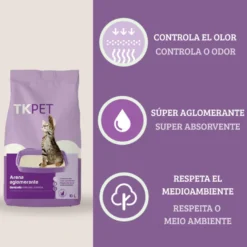 TK-Pet Arena Aglomerante Bentonita y Lavanda para gatos