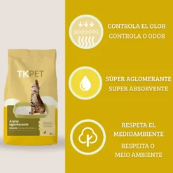TK-Pet Arena Aglomerante Bentonita y Marsella para gatos