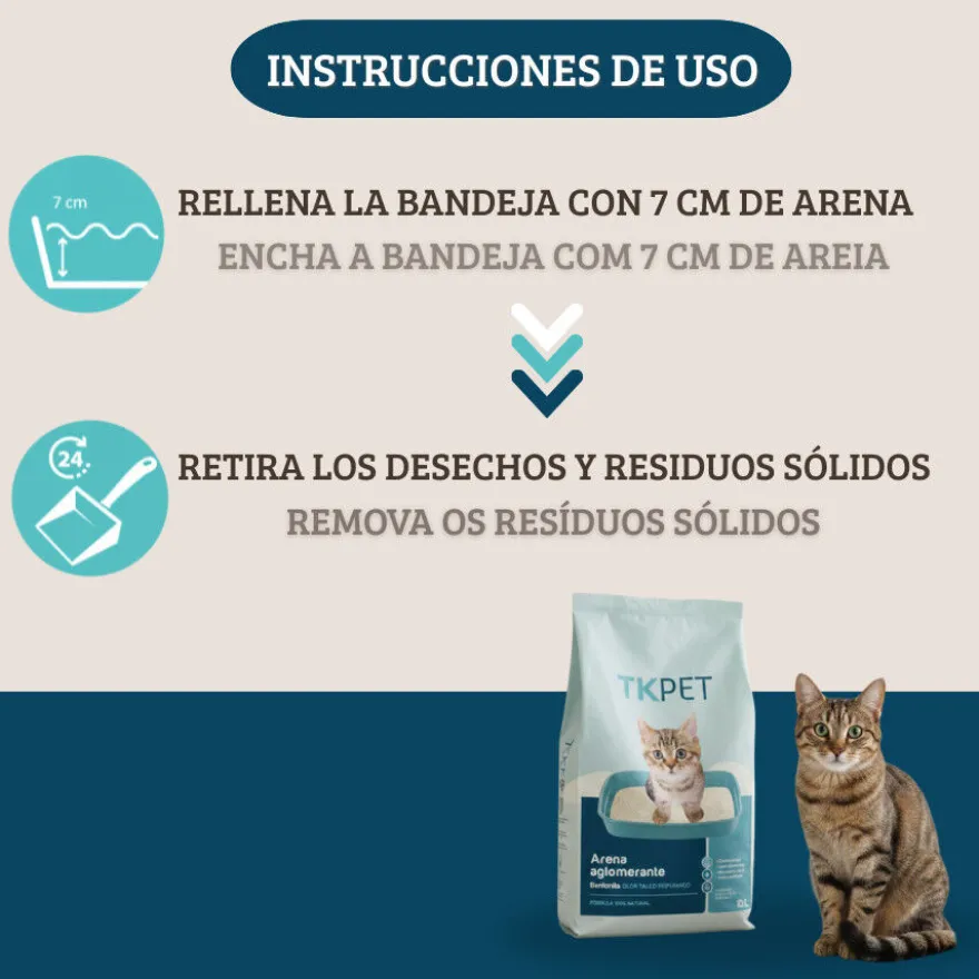 TK-Pet Arena Aglomerante de Bentonita Talco Perfumado para Gatos