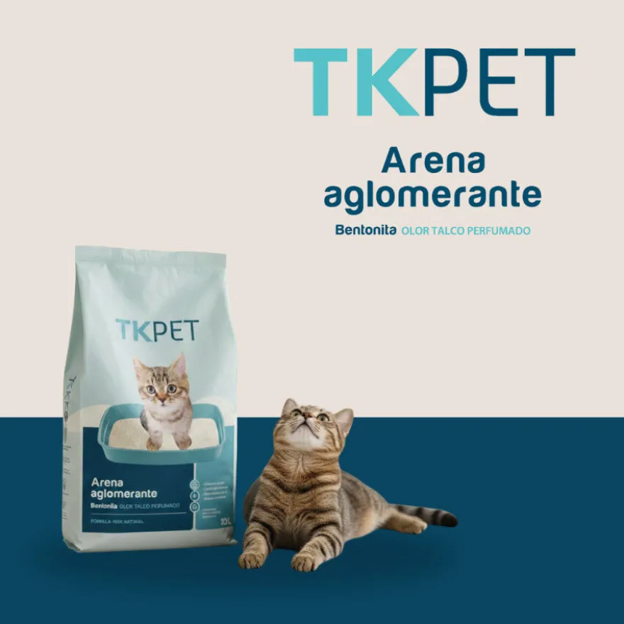 TK-Pet Arena Aglomerante de Bentonita Talco Perfumado para Gatos