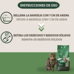 TK-Pet Arena Aglomerante de Bentonita y Pino para Gatos