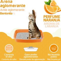 TK-Pet Arena Aglomerante de Bentonita Natural con perfume de Naranja para gatos