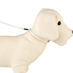 TK-Pet Collar con Correa de Exposición Blanca para perros