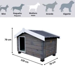 TK-Pet Mountain Caseta de Madera Gris para perros