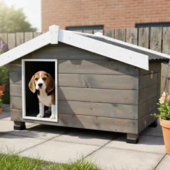 TK-Pet Mountain Caseta de Madera Gris para perros