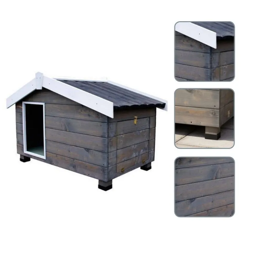 TK-Pet Mountain Caseta de Madera Gris para perros
