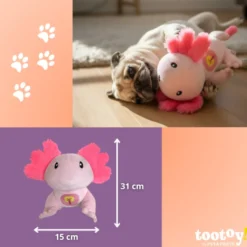 Tootoy! Ajolote Mordedor de Peluche con Sonido para perros