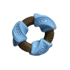 Tootoy! Anillo Mordedor Dental Azul y Marrón para perros