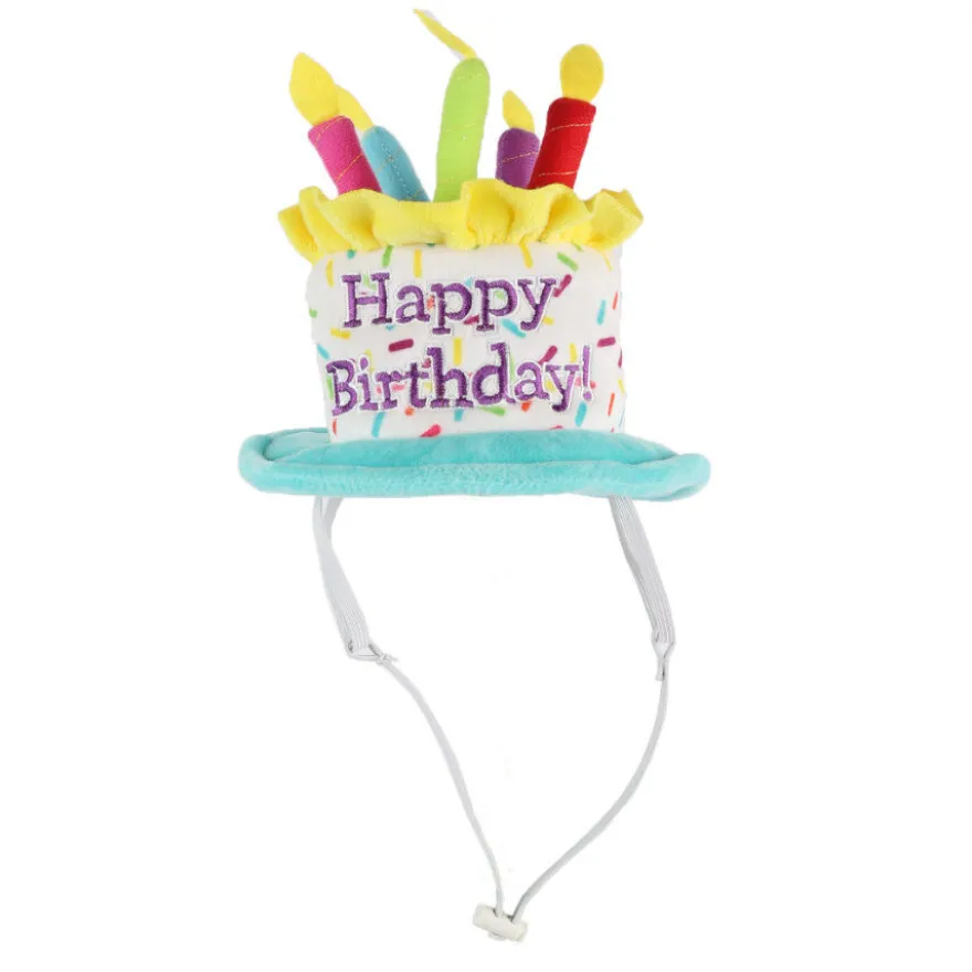 Tootoy! Birthday Hat Multicolor Tarta de Cumpleaños Peluche para perros