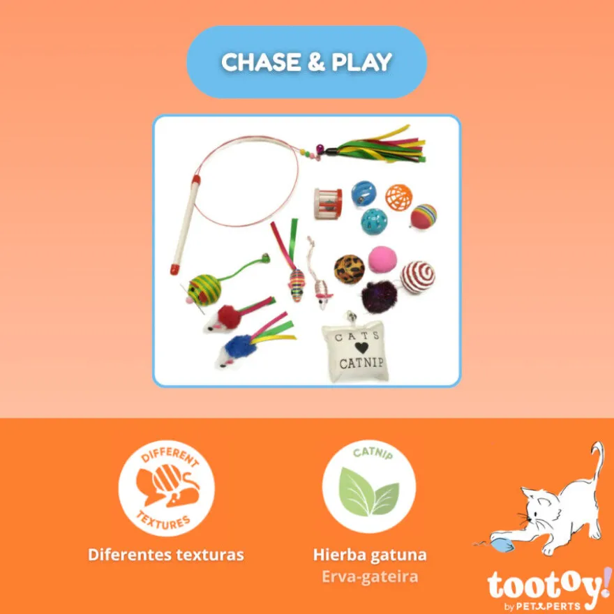 Tootoy! Caja con Juguetes Interactivos para gatos