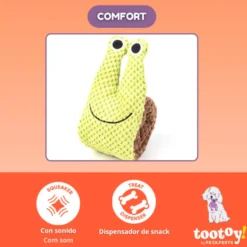 Tootoy! Caracol de Peluche Extensible con Sonido para perros