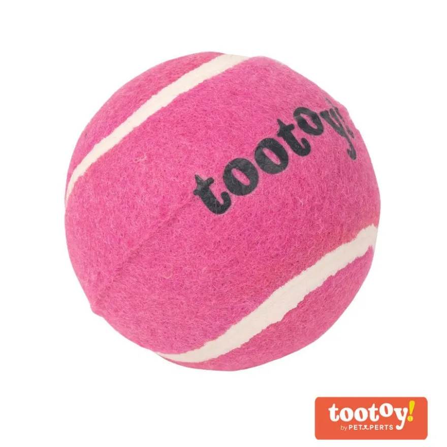Tootoy! Chase Squeaker Ball Rosa pelota de tenis para perros