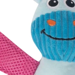 Tootoy! Chew Fetch It Hippo Azul y Rosa Peluche para perros
