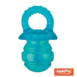 Tootoy! Chew Puppyfier Azul Mordedor blando con sonido para perros