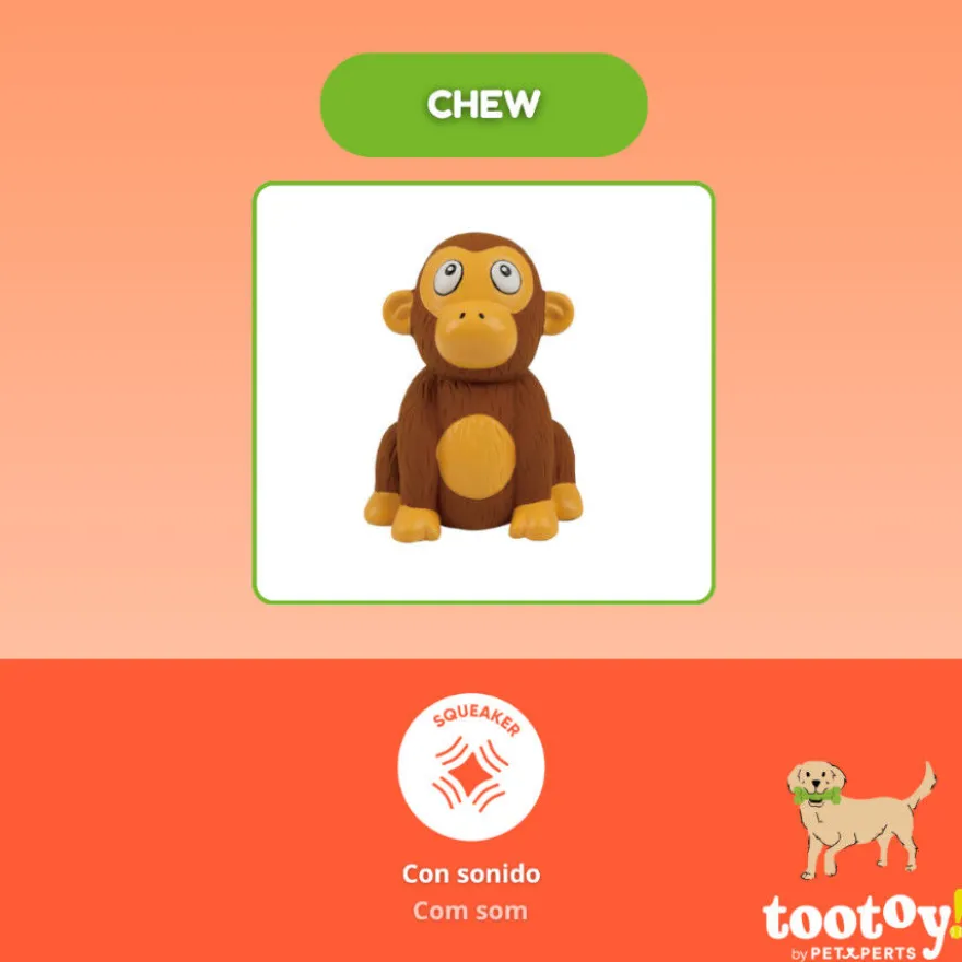 Tootoy! Chimpancé Mordedor con Sonido para perros