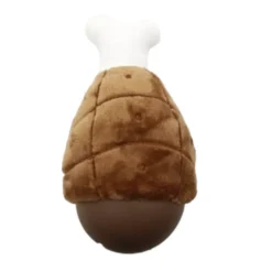 Tootoy! Comfort Chicken Leg Cuddler peluche portagolosinas para perros