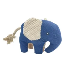 Tootoy! Comfort Denim Elephant peluche con sonido para perros