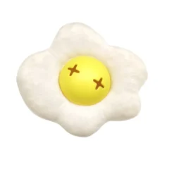 Tootoy! Comfort Fried Egg Cuddler peluche portagolosinas para perros