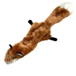 Tootoy! Comfort Skinny Fox peluche con sonido crujiente para perros