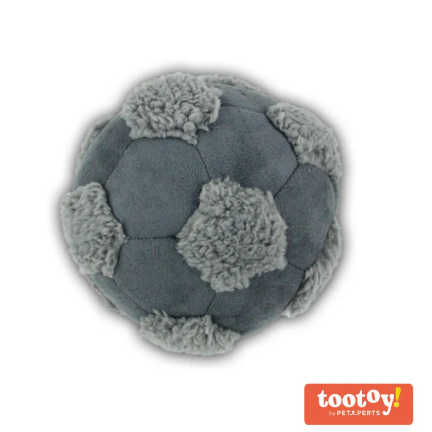 Tootoy! Comfy Football Grey Pelota de Peluche para perros