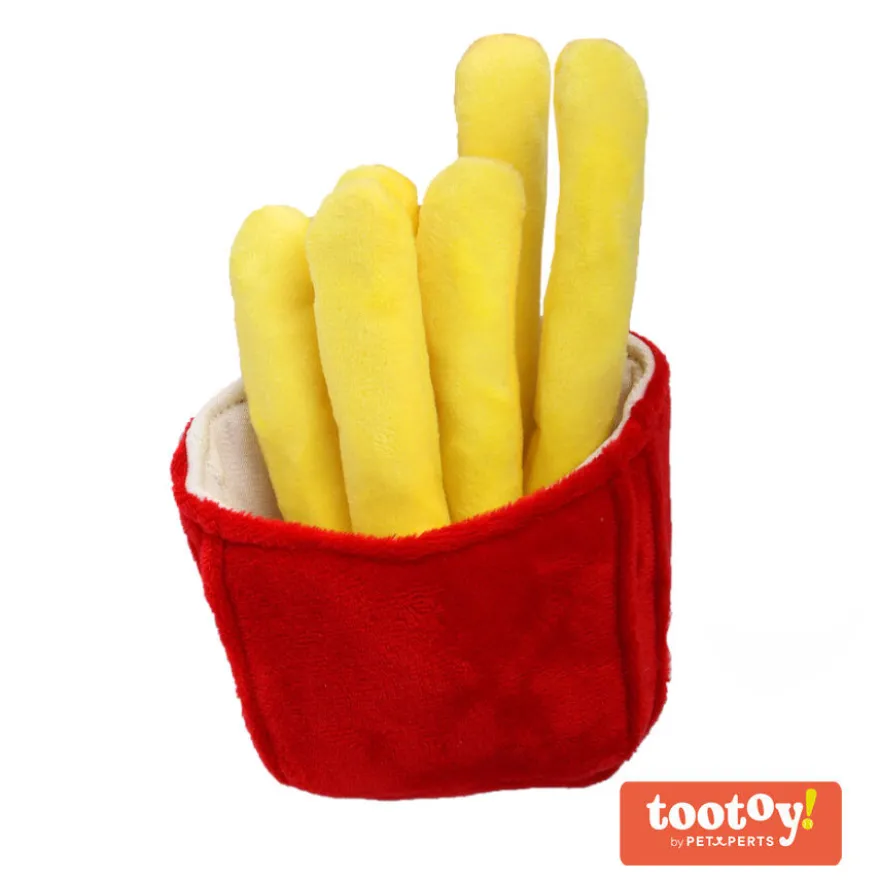 Tootoy! Fries Cuddler Yellow Peluche para perros