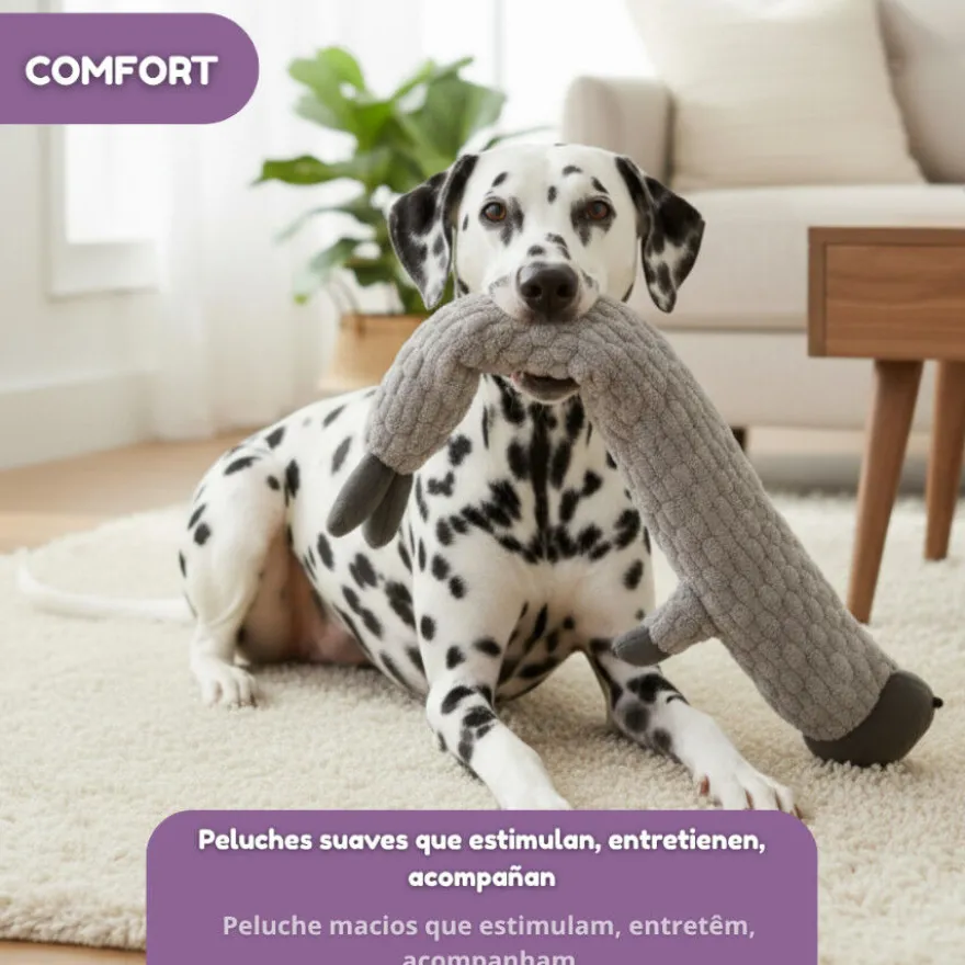 Tootoy! Hipopótamo Largo de Peluche con Sonido para perros