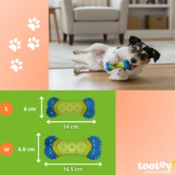 Tootoy! Hueso de Goma con Texturas para perros